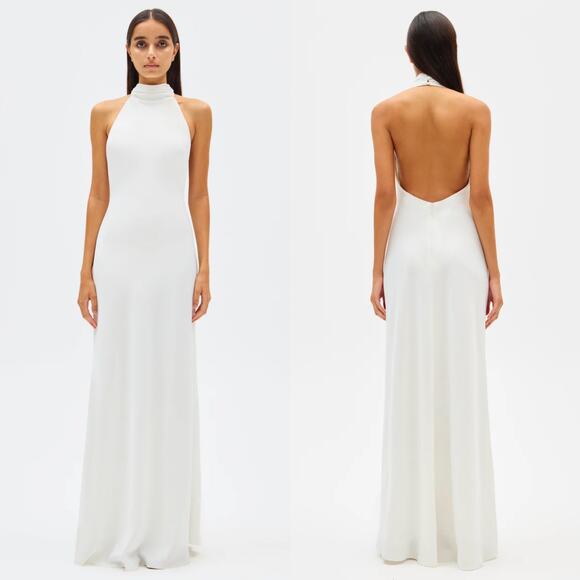MISHA COLLECTION Ivory Halter Maxi Dress - Picture 2 of 8